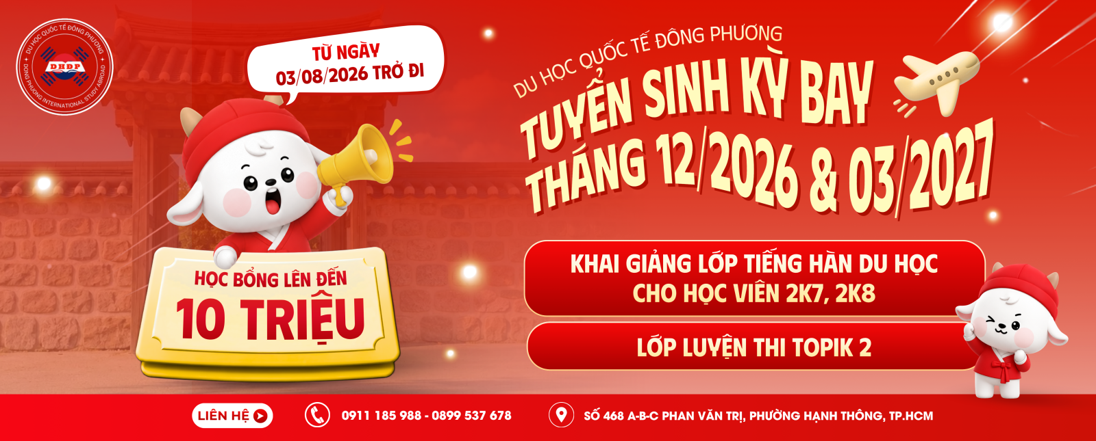 Tuyển sinh du học Hàn Quốc kỳ tháng 12/2026 & 03/2027
