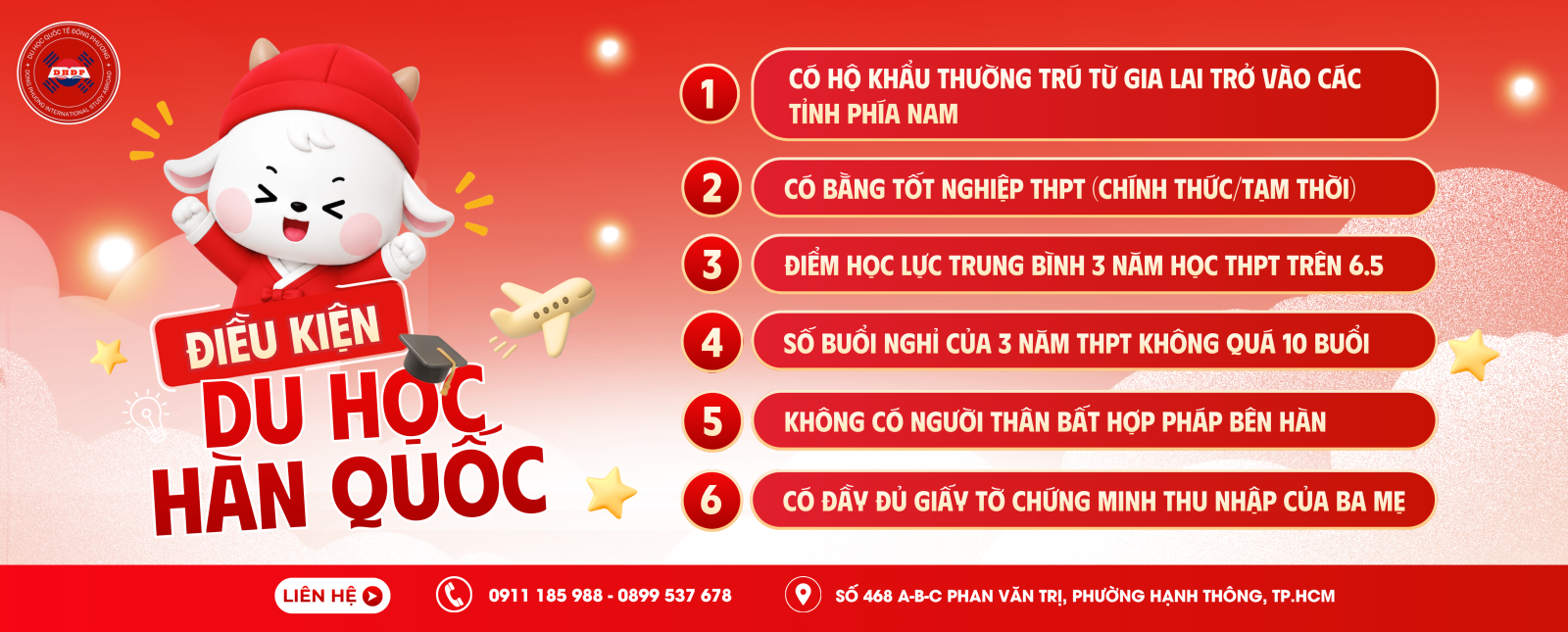 Điều kiện Tuyển sinh du học Hàn Quốc