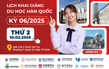 THÔNG BÁO KHAI GIẢNG DU HỌC HÀN QUỐC – KỲ THÁNG 6/2025