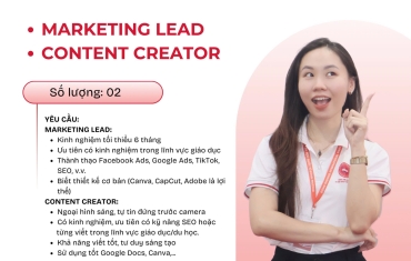 TUYỂN DỤNG TRƯỞNG NHÓM MARKETING VÀ CONTENT CREATOR TẠI TRUNG TÂM DU HỌC VÀ NGOẠI NGỮ ĐÔNG PHƯƠNG