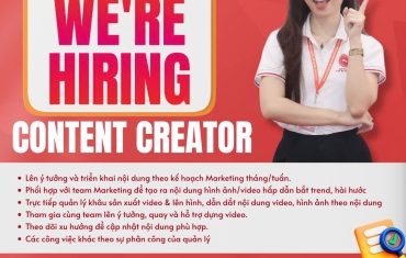 TUYỂN DỤNG 2 CONTENT CREATOR KIÊM VJ CHO TRUNG TÂM DU HỌC ĐÔNG PHƯƠNG 